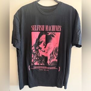 Selfish Machines Graphic Tee - Black and Pink